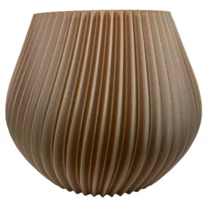 Vaso Redondo 3d Ripado Moderno 12cm Decoração Planta