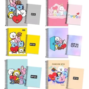 6 Cadernos De 1 Matéria Bt21 Kpop Bts Adicionar aos favoritos